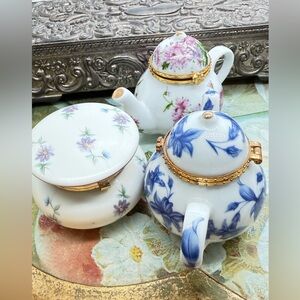 Vintage trinket box lot